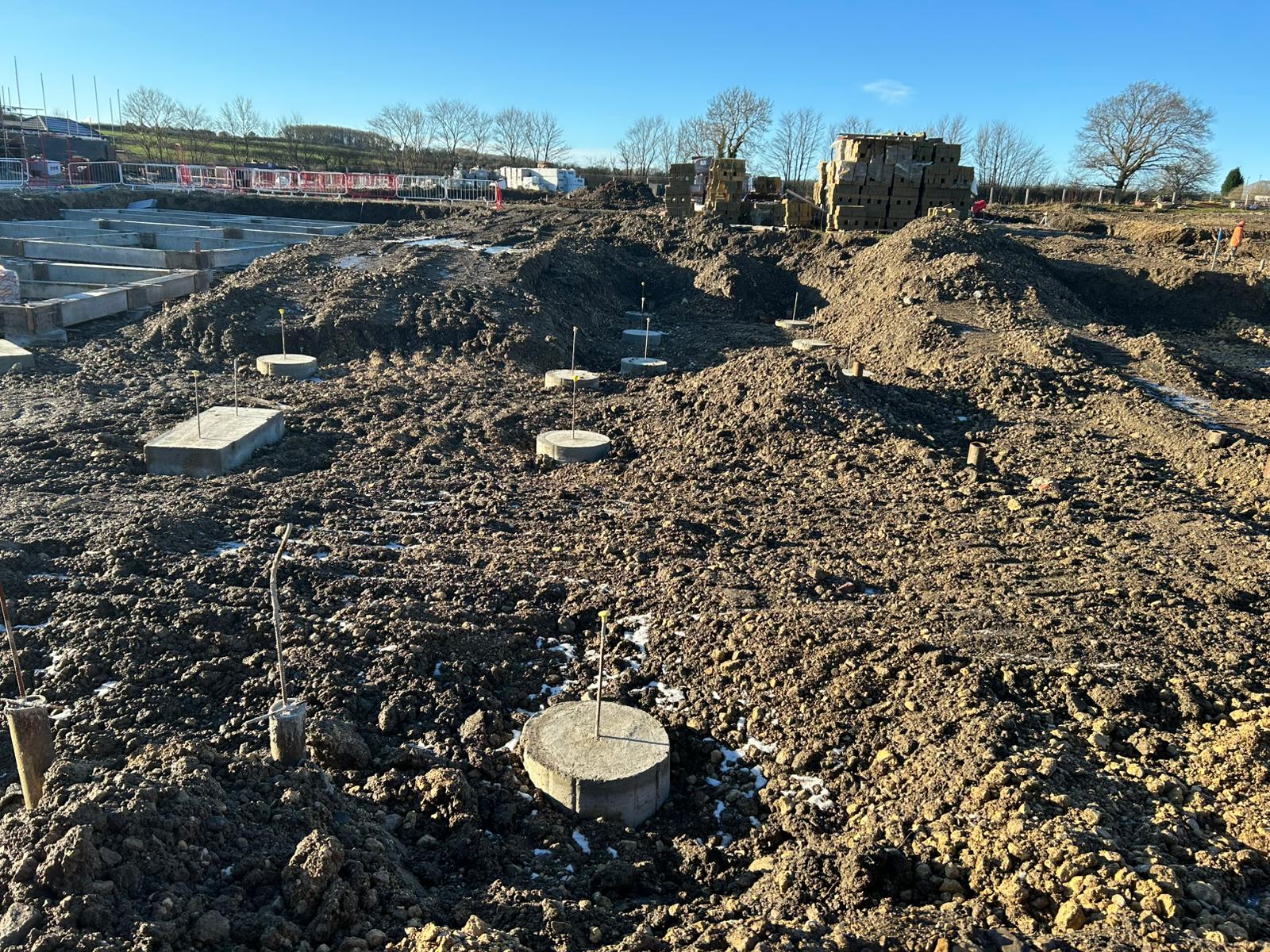 In situ pre cast caps